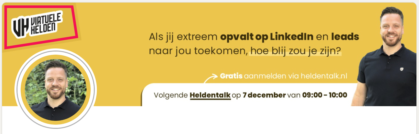 LinkedIn banner - Bedrijfslogo toevoegen